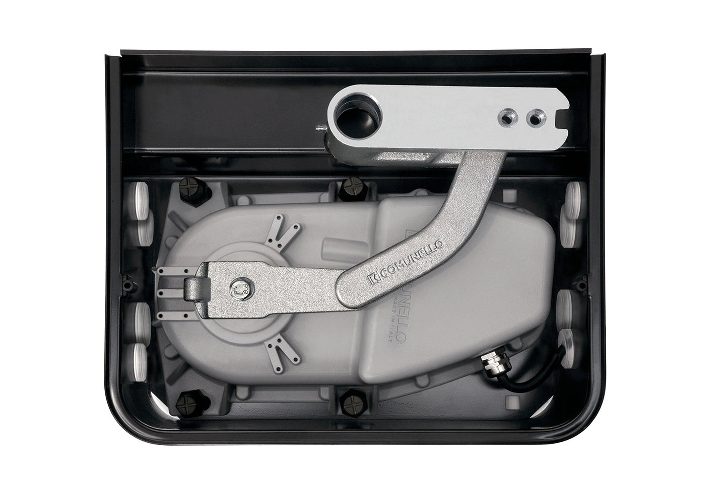 Comunello Eagle underground actuator 230V IP67 protection, compact and corrosion-resistant.