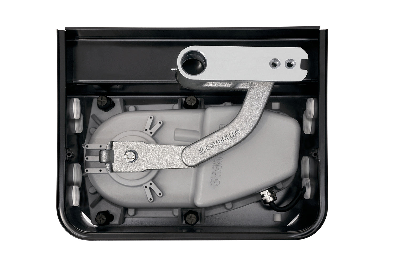 Comunello Eagle underground actuator 230V IP67 protection, compact and corrosion-resistant.