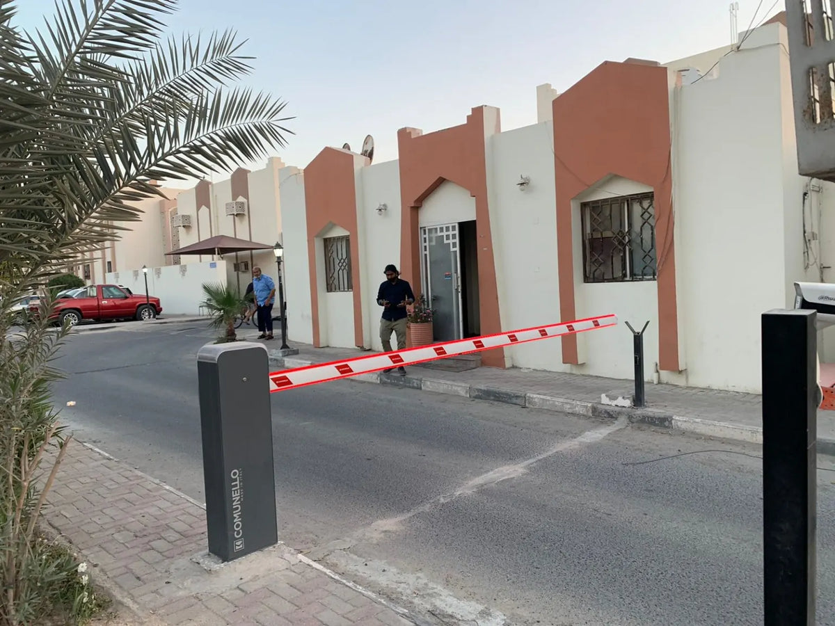 Comunello automatic road barrier installation in Qatar